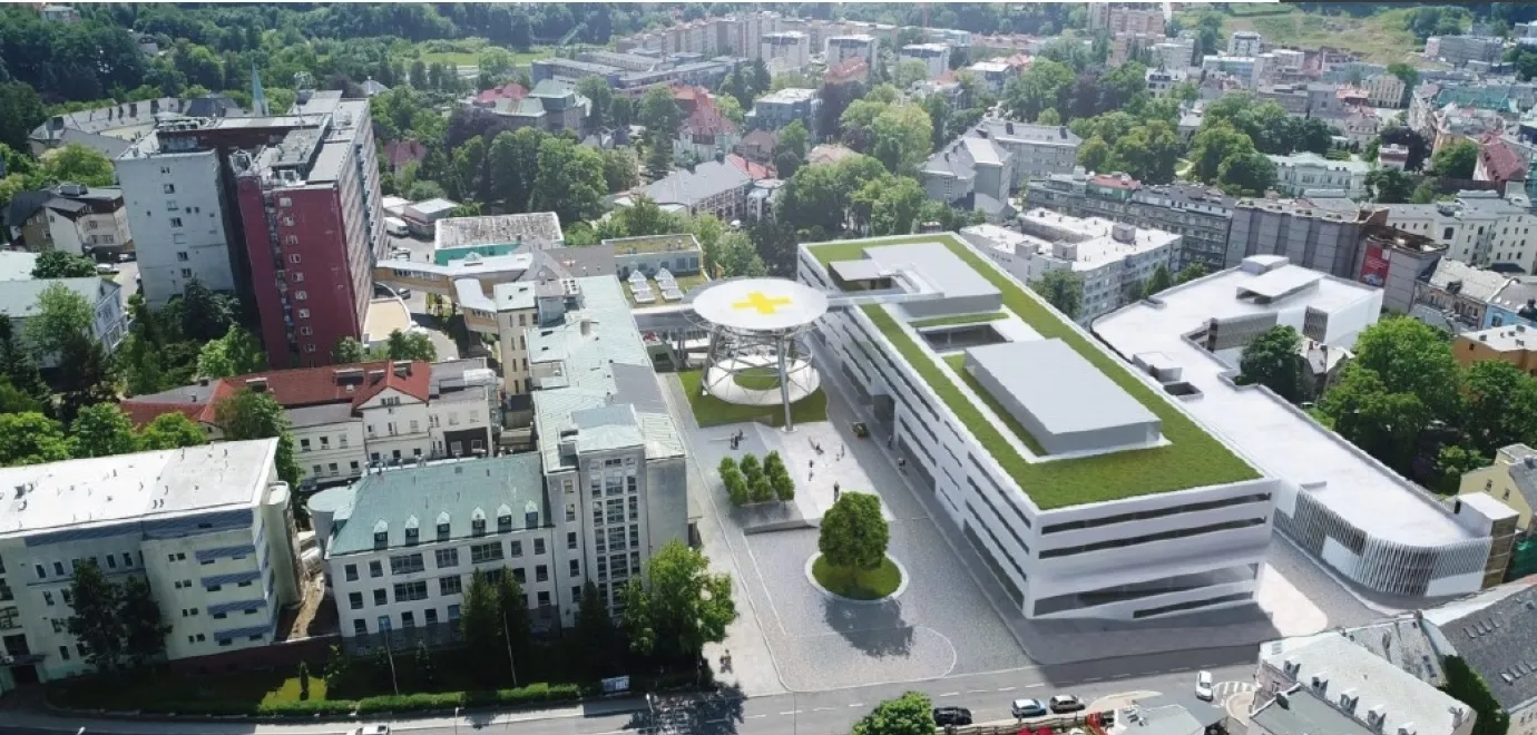 V areálu Krajské nemocnice Liberec probíhá výstavba Centra urgentní medicíny