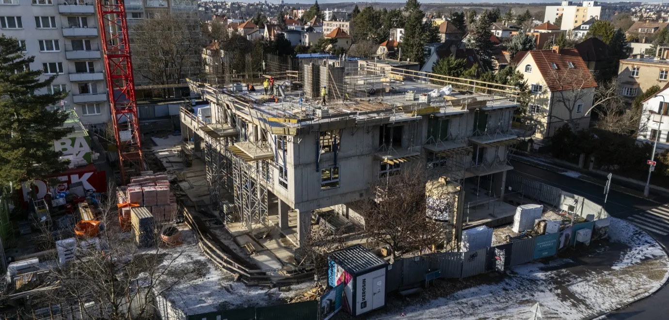 Výstavba projektu Panorama Braník pokračuje podle plánu