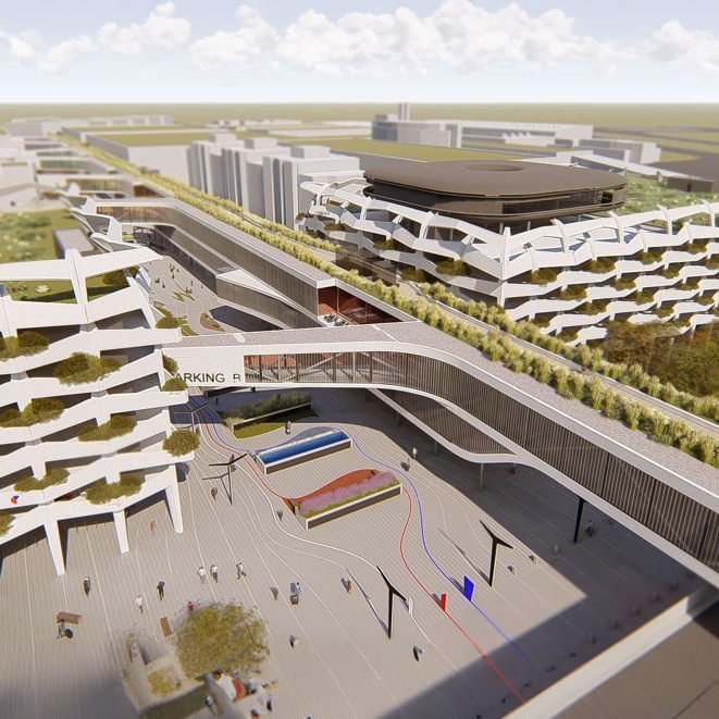 Parkovací domy - letiště Praha